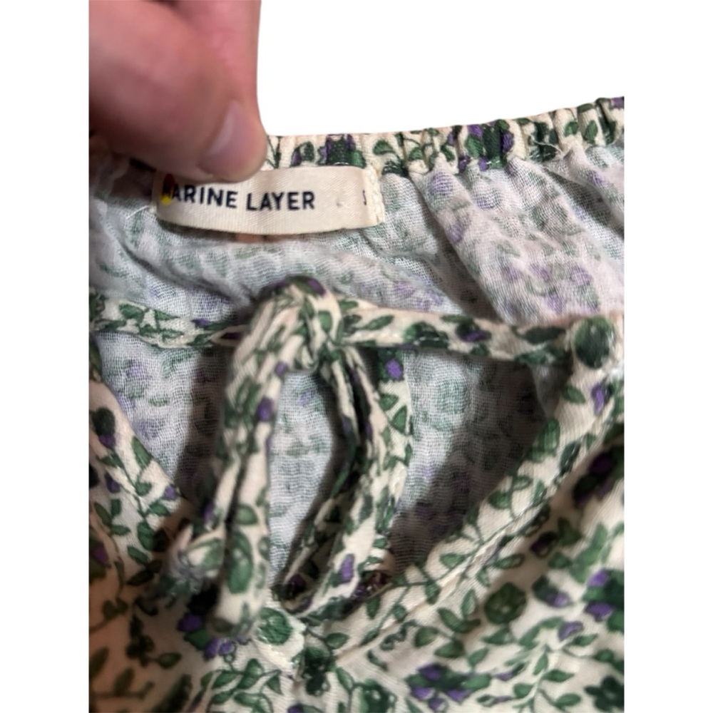 Marine Layer Tiana Double Cloth Cropped Blouse - image 4